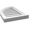 Ekena Millwork Quarter Round Top Left Surface Mount PVC Gable Vent w/ 2"W x 2"P Brickmould Sill Frame, 14"W x 22"H GVPQL14X2203SN - alternate 5